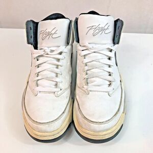 Nike Mens Air Flight Classic White Black Tech Gray  Size 8.5 414967-102